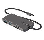 StarTech.com Adaptateur Multiport USB-C - USB Type C vers HDMI 4K, Alimentation 100W Passthrough, SD/MicroSD, Hub USB 3 Ports USB 3.0 - Mini Dock USB-C - Câble Intégré 30cm