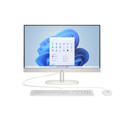 HP All-in-One 24-cr0090nf PC AMD Ryzen™ 5 7520U 60,5 cm (23.8") 1920 x 1080 pixels 16 Go LPDDR5-SDRAM 512 Go SSD Windows 11 Home Wi-Fi 6 (802.11ax) Blanc