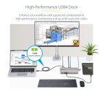 StarTech.com Dual-Monitor USB4 Docking Station, Dual 4K 120Hz or Single 8K 60Hz HDMI, 100W Laptop Charging, 2.5GbE, USB-C Multi-Monitor Dock, Driverless
