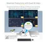 StarTech.com Universal USB4 & Thunderbolt 4 Docking Station, Quad Display on Windows, Dual Display on MacBook, HDMI DP Dock with 98W Laptop Charging