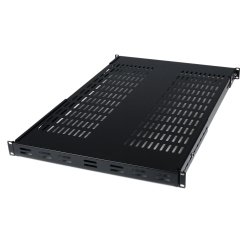 StarTech.com Étagère Réglable et Ventilée pour Montage en Rack Serveur 1U - 80 kg - Profondeur de Montage Réglable de 49,5 à 96,5cm Plateau Universel pour rack d'équipement AV/réseau 19" - Profondeur 69,8 cm