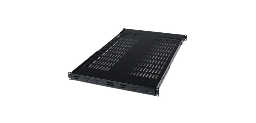 StarTech.com Étagère Réglable et Ventilée pour Montage en Rack Serveur 1U - 80 kg - Profondeur de Montage Réglable de 49,5 à 96,5cm Plateau Universel pour rack d'équipement AV/réseau 19" - Profondeur 69,8 cm