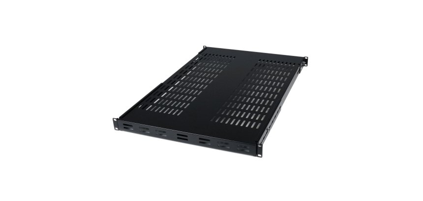 StarTech.com Étagère Réglable et Ventilée pour Montage en Rack Serveur 1U - 80 kg - Profondeur de Montage Réglable de 49,5 à 96,5cm Plateau Universel pour rack d'équipement AV/réseau 19" - Profondeur 69,8 cm