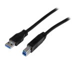 StarTech.com 1 m gecertificeerde SuperSpeed USB 3.0 (5Gbps) A-naar-B-kabel - M/M