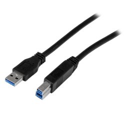 StarTech.com 1 m gecertificeerde SuperSpeed USB 3.0 (5Gbps) A-naar-B-kabel - M/M