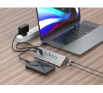 Conceptronic HUBBIES18G hub di interfaccia USB 3.2 Gen 1 (3.1 Gen 1) Type-B 5000 Mbit/s Grigio
