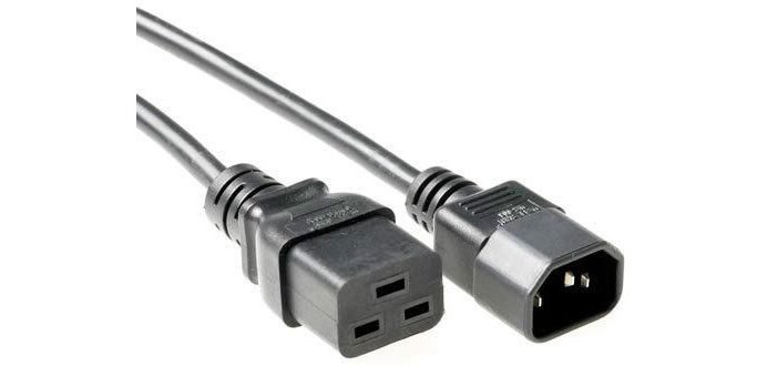 Microconnect PE0191420 cable de transmisión Negro 2 m C19 acoplador C14 acoplador