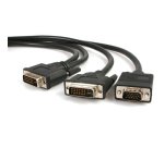 Cable de 1,8m Multiplicador de Vídeo DVI-I Macho a DVI-D Macho y HD15 VGA Macho para Monitor - Splitter