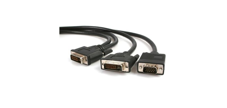 Cable de 1,8m Multiplicador de Vídeo DVI-I Macho a DVI-D Macho y HD15 VGA Macho para Monitor - Splitter