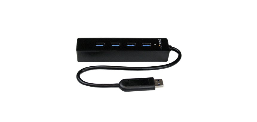 StarTech.com 4 Port Portable SuperSpeed USB 3.0 Hub with Built-in Cable - 5Gbps