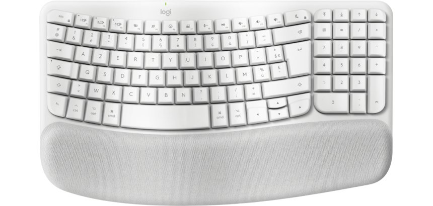 Logitech Wave Keys for Mac clavier maison/bureau Bluetooth AZERTY Français Blanc