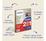 Epson A4 Premium Glossy Photo Paper 255gsm, 30 sheets