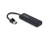 StarTech.com Hub USB-A de 4 Puertos - Ladrón USB de 4 Puertos - Alimentado por el Bus - USB 3.0 de 5Gbps - Hub Portátil para Viajes - Protección de Sobrecorriente