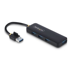 StarTech.com Hub USB-A de 4 Puertos - Ladrón USB de 4 Puertos - Alimentado por el Bus - USB 3.0 de 5Gbps - Hub Portátil para Viajes - Protección de Sobrecorriente