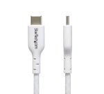 StarTech.com Cable de Carga USB-C de 3m - Cable de Carga USB Tipo C para Portátil - Cable USB para Tablet o Móvil - Entrega de Alimentación PD de 60W 3A - Cable de Datos - Macho a Macho - Blanco