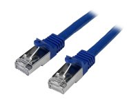 StarTech.com Câble réseau Cat6 blindé SFTP sans crochet de 2 m - Cordon Ethernet RJ45 anti-accroc - M/M - Bleu