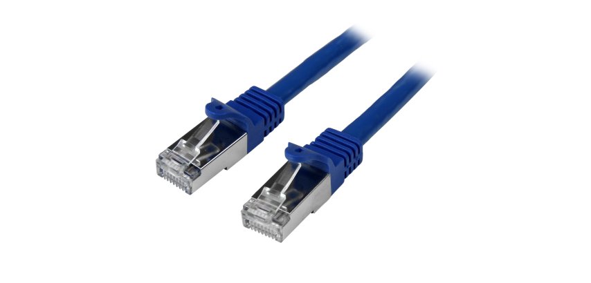 StarTech.com Câble réseau Cat6 blindé SFTP sans crochet de 5 m - Cordon Ethernet RJ45 anti-accroc - M/M - Bleu