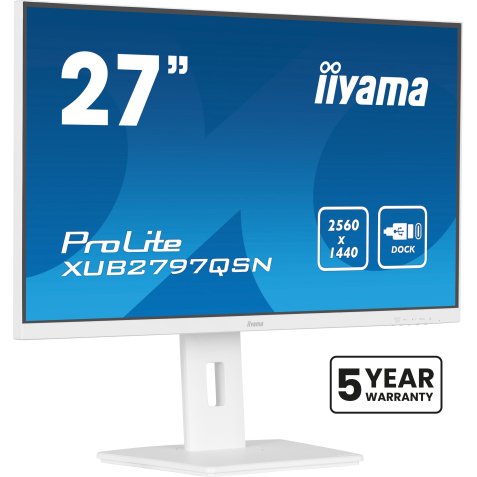 iiyama G-MASTER XUB2797QSN-W2 écran plat de PC 68,6 cm (27") 2560 x 1440 pixels 4K Ultra HD LED Blanc