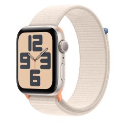Apple Watch SE GPS 44mm Starlight Aluminium Case with Starlight Sport Loop