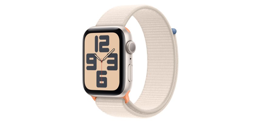Apple Watch SE GPS 44mm Starlight Aluminium Case with Starlight Sport Loop