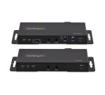 StarTech.com Kit Extender HDMI Fibre Optique - 4K60Hz jusqu'à 1km (Monomode) ou 300m (Multimode) Fibre optique LC, HDR, HDCP, Audio 3.5mm/RS232/Extender IR - Prolongateur/Extension HDMI - Kit Émetteur et Récepteur