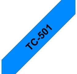 Brother TC-501 cinta para impresora de etiquetas Negro sobre azul
