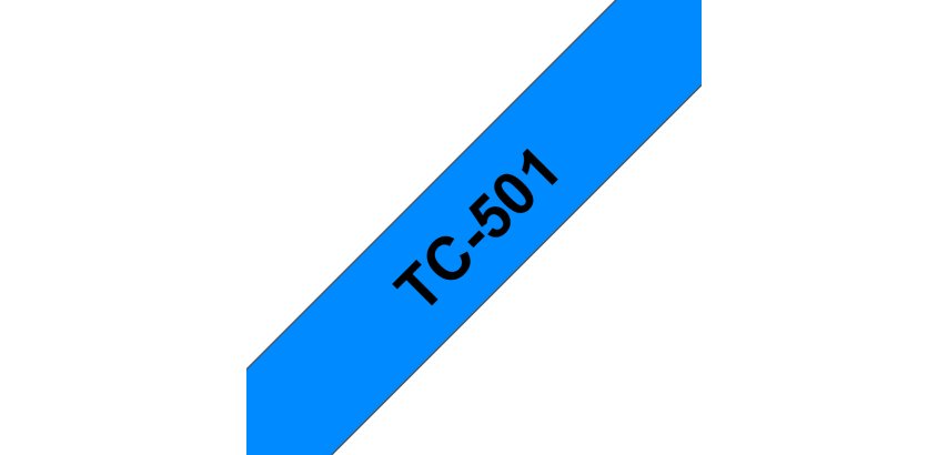 Brother TC-501 ruban d'étiquette Noir sur bleu
