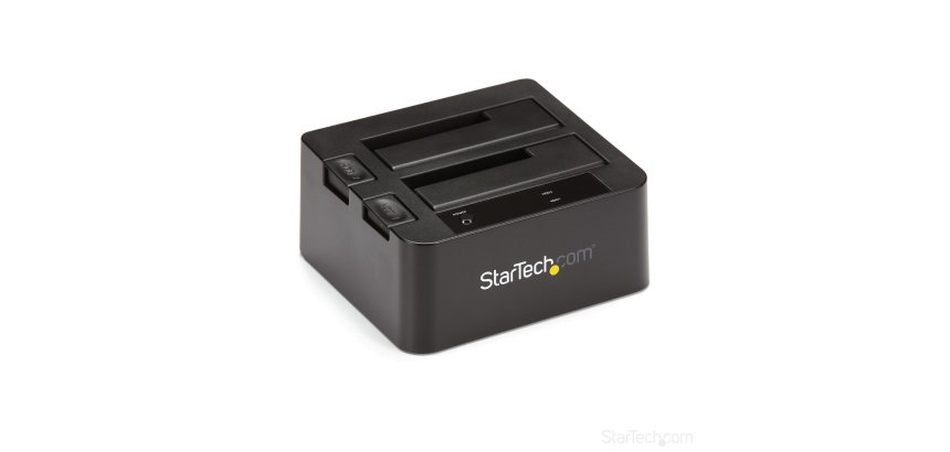 StarTech.com Dock pour Disques Durs USB 3.2 à SATA à 2 Baies, Station d'Accueil pour Disques Durs USB 10 Gbps, Dock pour HDD/SSD externes 2,5/3,5" SATA I/II/III, Baie pour Disque Dur Remplaçable à Chaud