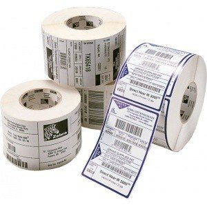 Caja de 12 rollos de Etiquetas para impresora autoadhesiva 5,7 x 3,2 cm Zebra Z-Perform 1000T Blanco