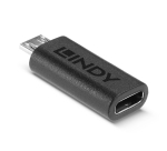 Lindy 41903 adattatore per inversione del genere dei cavi USB Type C USB Type Micro-B Nero