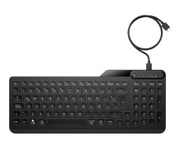 HP Teclado con cable retroiluminado multidispositivo 405