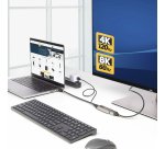 StarTech.com Câble Adaptateur HDMI vers DisplayPort de 30cm, 8K 60Hz, Convertisseur Vidéo Actif HDMI 2.1 vers DP 1.4, Câble HDMI vers DisplayPort 1.4, Alimenté par Bus USB avec Câble Inclus