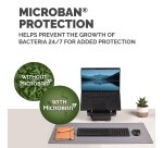 Fellowes Computer Desk Mat with Non-Slip Base Breyta Desk Mat with Antibacterial Protection Grey