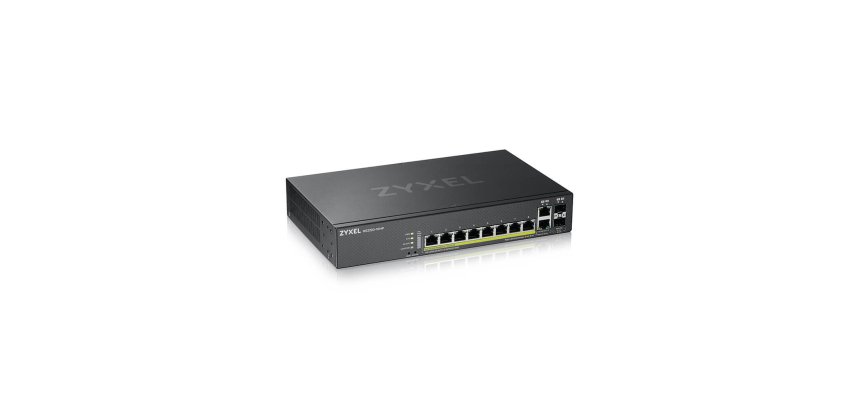 Zyxel GS2220-10HP-EU0101F commutateur réseau Géré L2 Gigabit Ethernet (10/100/1000) Connexion Ethernet, supportant l'alimentation via ce port (PoE) Noir