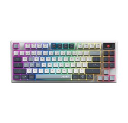 MSI FORGE GK600 TKL WIRELESS SKY IT tastiera Gaming USB + Bluetooth QWERTY Italiano Blu, Bianco