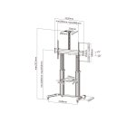 Equip 650605 Carrello LFD con display telescopico ultra grande da 60 a 100 pollici