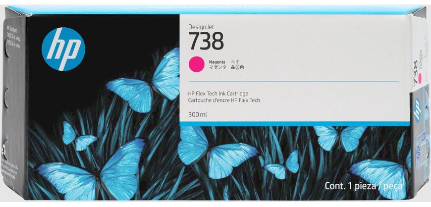 HP Cartuccia di inchiostro magenta 738 DesignJet da 300 ml