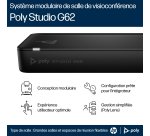 HP Poly Système de visioconférence Poly Studio G62 avec kit de plaque de montage