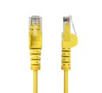 StarTech.com Câble Ethernet CAT6 Jaune Fin de 3m, Sans Accroc, 100W PoE, UTP, LSZH, Fil de Cuivre Pur 28AWG, Cordon Patch Réseau RJ45 avec Serre-Câble, Contrôlé Fluke