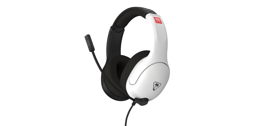 Turtle Beach Airlite Fit Nero e Bianco Cuffie da gioco con cavo - Con licenza ufficiale per Nintendo Switch 2, Nintendo Switch, Resistenti, Leggere