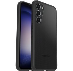 OtterBox React Série Coque pour Galaxy S23+ , Antichoc, anti-chute, ultra-mince, protection fine, testé selon les normes militaires, Antimicrobien, Black Crystal, livré sans emballage