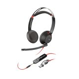 Poly Micro-casque monaural USB-C Blackwire 5210 + prise 3,5 mm + adaptateur USB-C/A (lot)