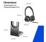 HP Poly Voyager 4320-M Microsoft Teams Certified Headset +BT700 dongle +Charging Stand