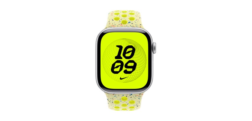Apple MGA94ZM/A accessoire intelligent à porter sur soi Bande Jaune Aluminium, Fluoroélastomère