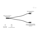 i-tec USB-C Cable Splitter Audio/Data + Power Delivery 100W