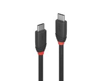 Lindy Câble USB 3.2 Type C de 0.5m, 20Gbit/s, 60W PD, noir