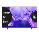 Samsung Crystal UHD 43" UE43U8000FUXZT 4K, Processore Crystal 4K, HDR, Smart Experience, OTS Lite & Adaptive Sound, Metal Stream Design, Smart TV, 2025