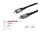 Equip 128383 Cavo USB 4 Gen 3 da C a C, M/M, 2,0 m, PD3.1 240W, 8K/60Hz, 40Gbps, nero