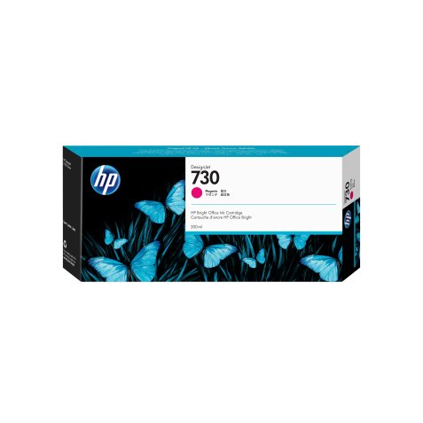 HP Cartouche d’encre 730 DesignJet magenta, 300 ml