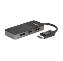 Adaptador de 3 Puertos Multimonitor - Divisor Splitter de Vídeo DisplayPort 1.4 a 3 Salidas DisplayPort 
